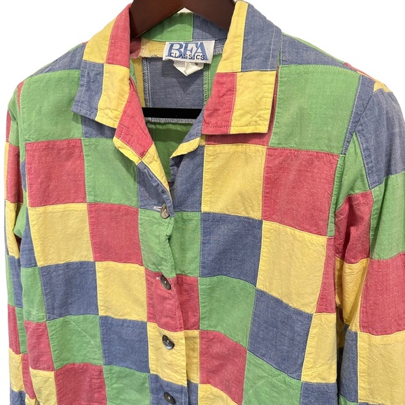 Vintage Patchwork Cotton Jacket 12P - Picture 2 of 8